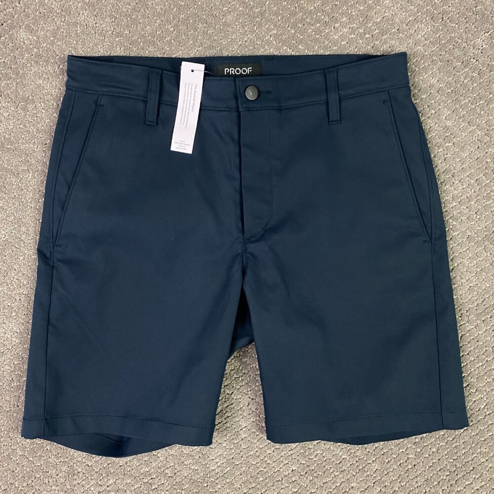 Proof The Nomad Shorts Men's 31 Blue Flat Front Performance Golf Huckberry Chino